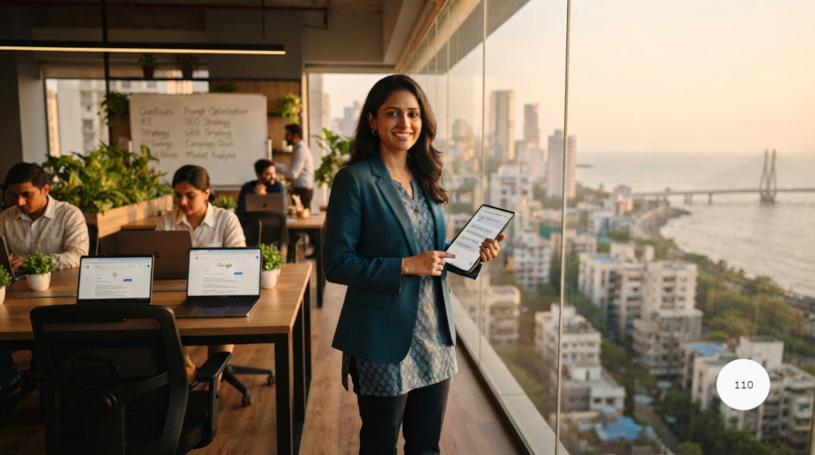AI and English usage in India - diverse students and professionals using digital tools